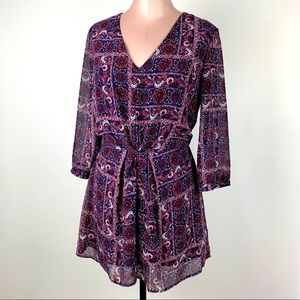 Purple Paisley Romper